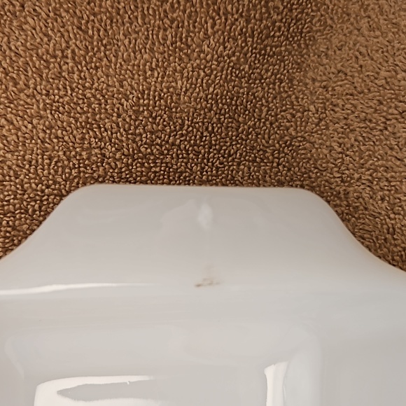 Vintage Anchor Hocking/Fire King Milk Glass Blue Cornflower Loaf Dish T13 - Picture 6 of 6